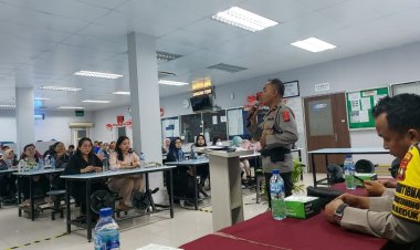 Kanit Reskrim, Binmas dan Bhabinkamtibmas Polsek Sei Beduk Lakukan Sosialisasi dan Edukasi Pencegahan Pelecehan Seksual Kepada Karyawan PT.Sumitomo