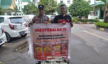 Personil Polsek Batu ampar laksanakan patroli, Sambang himbauan Kamtibmas, berikan rasa aman, Cegah Tindak Kriminal