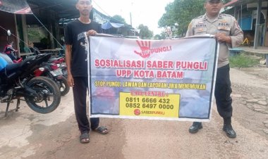 Unit Patroli Samapta Polsek Sungai Beduk Sosialisasikan Saber Pungli Kepada Masyarakat