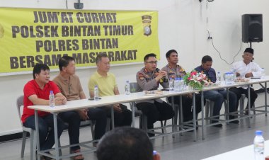Kapolres Bintan Pimpin Jumat Curhat di Bintan Timur.