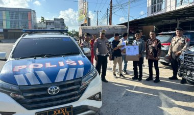 Polres Bintan lakukan Pengawalan Kedatangan Logistik Pemilu.