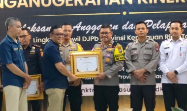 Polres Bintan Kembali Terima Penghargaan dari Kanwil DJPb Provinsi Kepri Sebagai Peringkat 1 Pengelolaan Anggaran Periode Tahun 2023