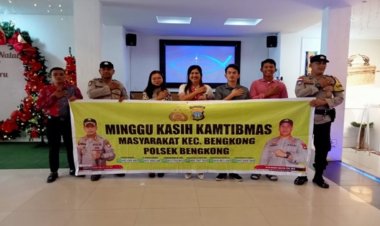 Polsek Bengkong Gelar Kegiatan Minggu Kasih Kamtibmas di GBI TABGHA