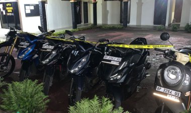 Polsek Bintan Utara Polres Bintan Amankan 6 Unit Sepeda Motor Tak Bertuan.