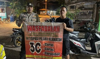 Batara Biru Polsek Sungai Beduk laksanakan patroli dan sambang dialogis berikan rasa aman, Cegah Tindak Kriminal