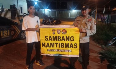 Batara Biru Polsek Sungai Beduk laksanakan patroli dan sambang dialogis berikan rasa aman, Cegah Tindak Kriminal