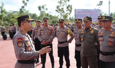 Ratusan Personel Polres Bintan dan Perkuatan Intansi Terkait, Amankan TPS Secara Maksimal