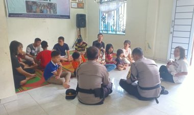 Kegiatan Minggu Kasih dan Bantuan Sosial (Bansos) Polsek Sungai Beduk Polresta Barelang untuk Masyarakat Kav. Lama Sungai Daun Kel. Tanjung Piayu