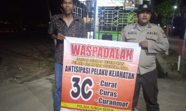 Batara Biru Polsek Sungai Beduk laksanakan patroli dan sambang dialogis berikan rasa aman, Cegah Tindak Kriminal