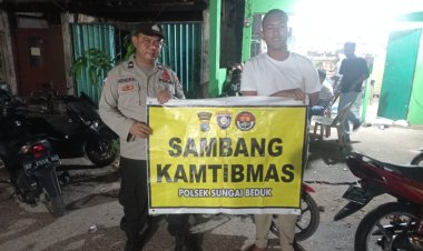 Batara Biru Polsek Sungai Beduk laksanakan patroli dan sambang dialogis berikan rasa aman, Cegah Tindak Kriminal