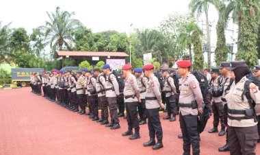 Sebanyak 150 Personel BKO Polda Kepri Tiba Di Polres Karimun
