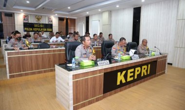 Polda Kepri bersama KPU Kepri dan Bawaslu Kepri rakor kesiapan akhir pengamanan jelang pemilu 2024