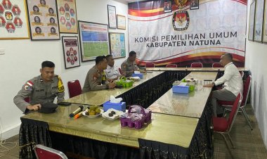 Dirpamobvit Polda Kepulauan Riau pantau persiapan pemilu di Polres Natuna.