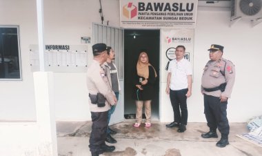 Cipkon  Polsek Sungai Beduk, Berikan Rasa Aman Kepada Masyarakat Dalam Rangka Masa Tenang Pemilu 2024