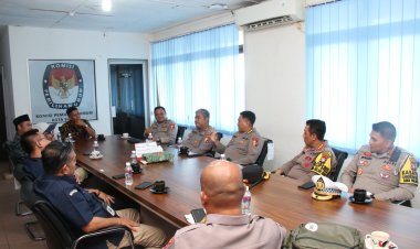 Kapolresta Barelang Menyambut Kedatangan Tim Pamatwil dari Mabes Polri Dalam Rangka Pengamanan Pemilu 2024 di Kota Batam
