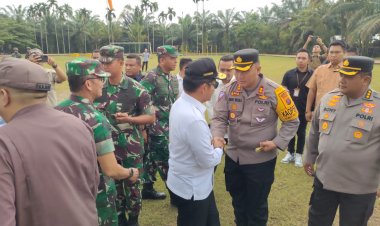 Kapolres Dampingi Rombongan Kapolda Bersama Forkopimda Sumut Lakukan Monitoring Penyelenggaraan Pemilu 2024 di Kabupaten Simalungun