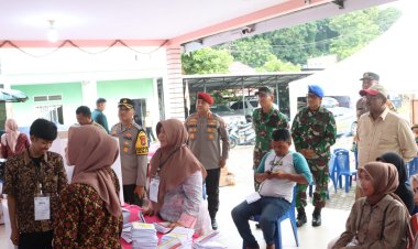 Kapolres Karimun Bersama FKPD Tinjau Langsung Penghitungan Surat Suara