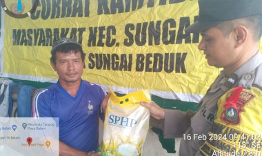 Jumat Curhat Kamtibmas dan Bantuan Sosial (Bansos) Polsek Sungai Beduk, Tampung Aspirasi Masyarakat