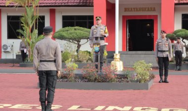 Jaga Semangat Pengabdian Kapolres Lingga Pimpin Upacara Hari Kesadaran Nasional