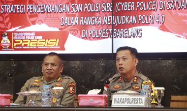 Polresta Barelang Menerima Kunjungan Puslitbang Polri Dalam Rangka Pengembangan SDM dan Organisasi Polisi Siber (Cyber Police)