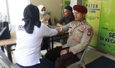 Dokkes Polresta Barelang laksanakan  Pemeriksaan Kesehatan Personel yang melaksanakan tugas  Pengamanan di Gudang PPK Wilayah Hukum Polresta Barelang