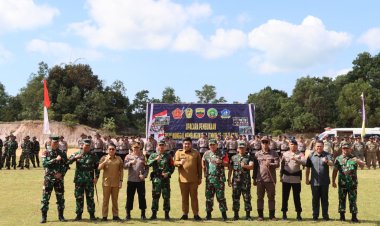 Wujud Sinergitas TNI/Polri Bersama Masyarakat, Kapolres Bintan Hadiri Upacara Pembukaan TMMD