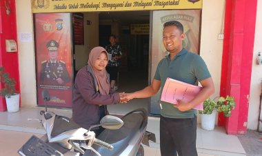 Jumiram Tersenyum Bahagia, Sepeda Motornya yang Dicuri Januari Lalu Berhasil Ditemukan Polsek Bengkong