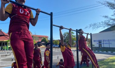 Jaga Kebugaran Polres Lingga Gelar Tes Kesamaptaan Jasmani Berkala