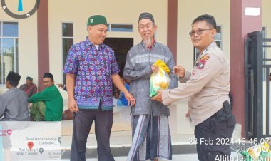 Kapolsek Sungai Beduk laksanakan Jumat Curhat Kamtibmas dan Bantuan Sosial (Bansos), Tampung Aspirasi Masyarakat