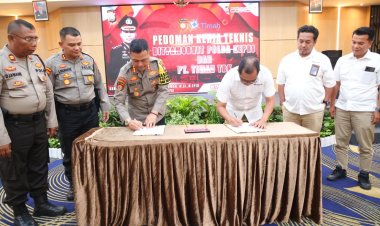 DITPAMOBVIT POLDA KEPRI LAKSANAKAN PENANDATANGANAN PEDOMAN KERJA TEKNIS TAHUN 2024