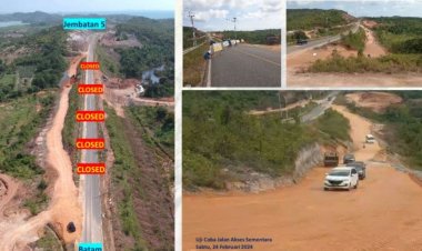 Pengumuman! Ada Perbaikan Jalan Trans Barelang Bukit Bismillah Ditutup Sementara