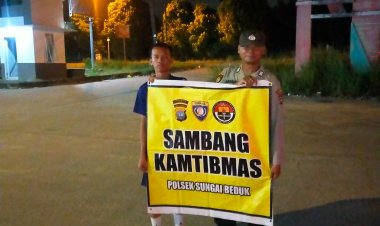 Batara Biru Polsek Sungai Beduk laksanakan patroli dan sambang dialogis berikan rasa aman, Cegah Tindak Kriminal