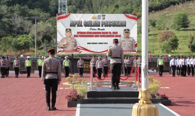 Kapolres Lingga Pimpin Apel Gelar Pasukan Ops Keselamatan Seligi 2024