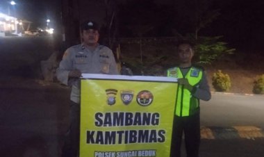 Batara Biru Polsek Sungai Beduk laksanakan patroli dan sambang dialogis berikan rasa aman, Cegah Tindak Kriminal