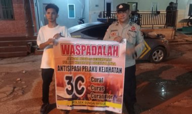 Batara Biru Polsek Sungai Beduk laksanakan patroli dan sambang dialogis berikan rasa aman, Cegah Tindak Kriminal
