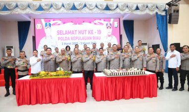 KAPOLDA KEPRI PIMPIN PENCUCIAN PATAKA DAN SYUKURAN HARI JADI POLDA KEPRI KE-19 TAHUN 2024