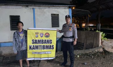 Batara Biru Polsek Sungai Beduk laksanakan patroli dan sambang dialogis berikan rasa aman, Cegah Tindak Kriminal