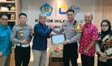 DITLANTAS POLDA KEPRI TERIMA PENGHARGAAN DARI KANWIL DJP PROVINSI KEPRI