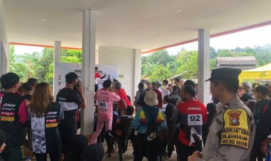 Polresta Barelang Memastikan Keamanan Balap Sepeda Downhill Nasional Mangsang Bike 2024