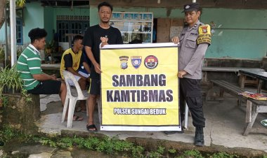 Batara Biru Polsek Sungai Beduk laksanakan patroli dan sambang dialogis berikan rasa aman, Cegah Tindak Kriminal