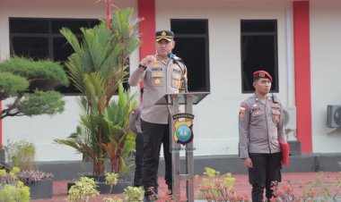 Apel Jam Pimpinan, Kapolres Lingga Tekankan Antisipasi Gangguan Kamtibmas di Bulan Suci Ramadhan