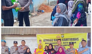 Minggu Kasih Kamtibmas bersama Warga kelurahan Seraya Kec.Batu Ampar  kota Batam