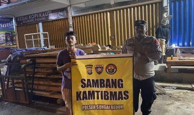 Batara Biru Polsek Sungai Beduk laksanakan patroli dan sambang dialogis berikan rasa aman, Cegah Tindak Kriminal