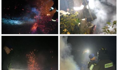 KEBAKARAN HUTAN DAN LAHAN DI KAWASAN BANDARA HANG NADIM BATAM BERHASIL DIPADAMKAN SATBRIMOB POLDA KEPRI