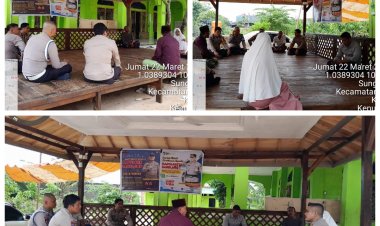 Kegiatan Jumat Curhat Kamtibmas Di Fasum RW 13 Kelurahan Sei Lekop, Sagulung, Kota Batam
