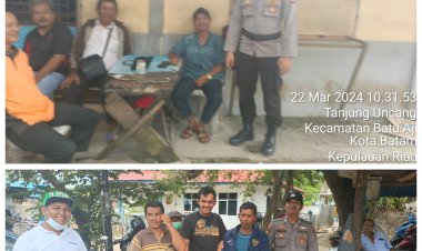 Colling system dalam bentuk patroli menjaga sitkamtibmas dalam rangka bulan suci Ramadhan 1445 H / 2024 M di wilayah hukum Polsek Sagulung Polresta Barelang