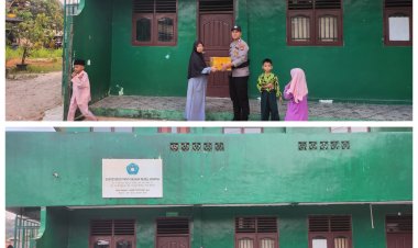 Ramadan Berkah, Polsek Sungai Beduk melaksanakan Bantuan Sosial (Bansos) berupa paket Nasi bungkus kepada Panti Asuhan Nurul Hidayah