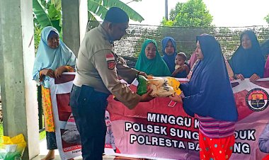 Minggu Kasih dan Bantuan Sosial Polsek Sungai Beduk: Membangun Kemanunggalan dengan Masyarakat Kav. Sei Pancur Kel. Tanjung Piayu