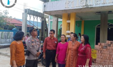 Polsek Sungai Beduk Polresta Barelang Gelar Kegiatan Minggu Kasih untuk Jemaat GBI Filadelfia