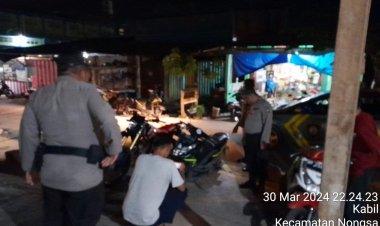 Patroli Cipkon Polsek Sungai Beduk, Cegah Aksi Kejahatan Dan Sampaikan Himbauan Kamtibmas